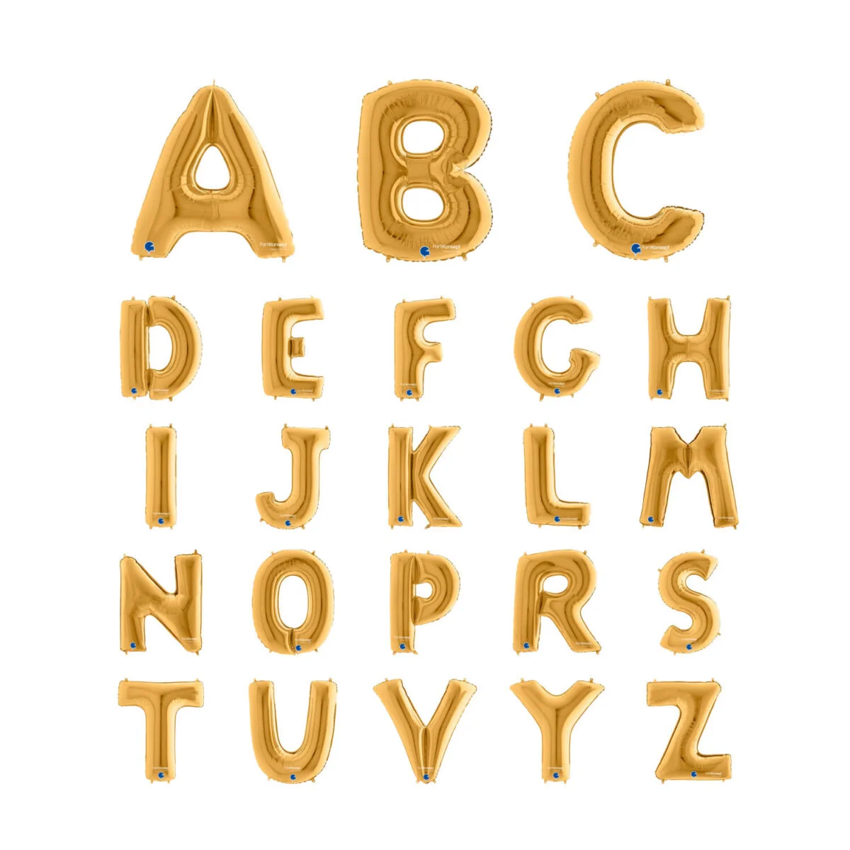 14″ – 35 cm Küçük Boy Harf Folyo Balonlar Altın - Görsel 2