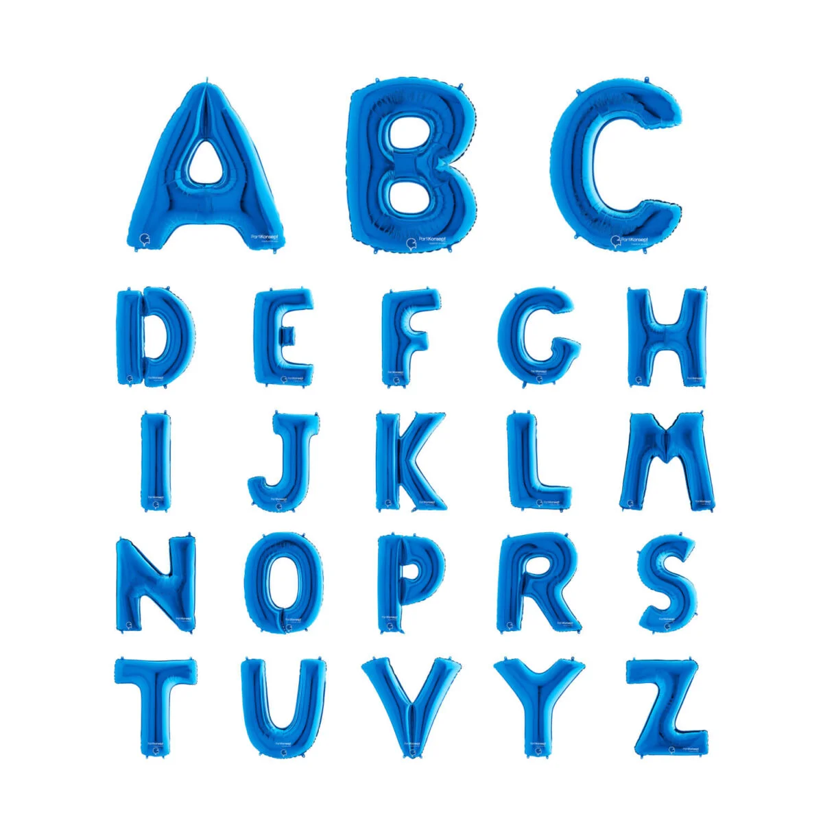 14″ – 35 cm Küçük Boy Harf Folyo Balonlar Mavi - Görsel 2
