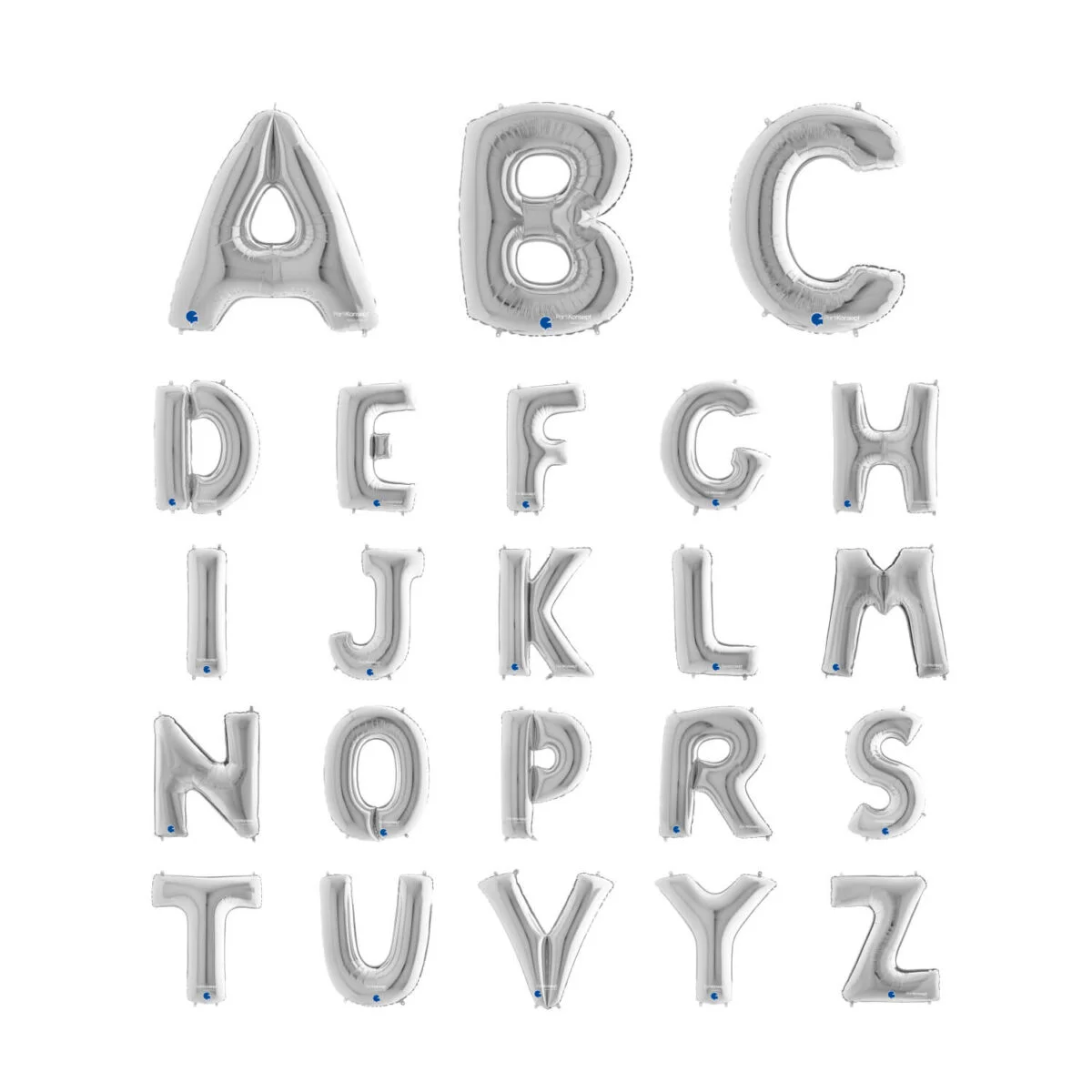 14″ – 35 cm Küçük Boy Harf Folyo Balonlar Gümüş - Görsel 2