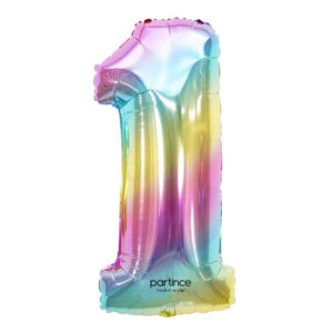 40″ Gökkuşağı Rakam 1 Folyo Balon