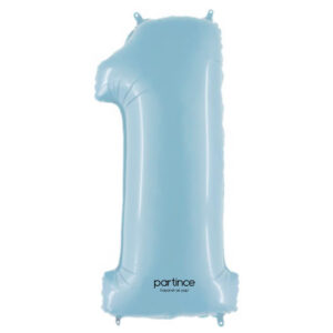 40″ Pastel Mavi Rakam 1 Folyo Balon