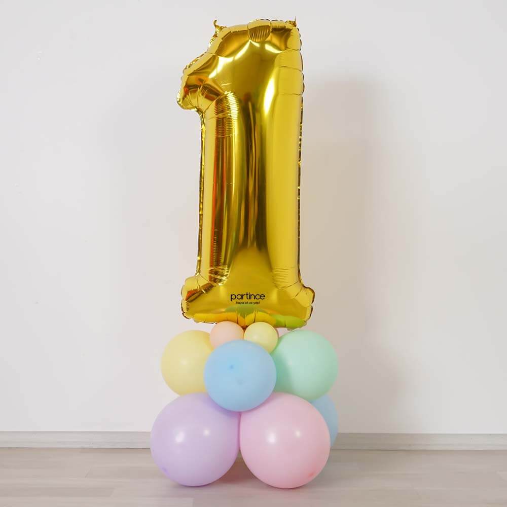 40″ gold rakam folyo balonlar
