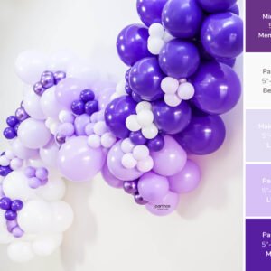 Menekşe Beyaz Balon Zincir Kiti Geçiş Konsept