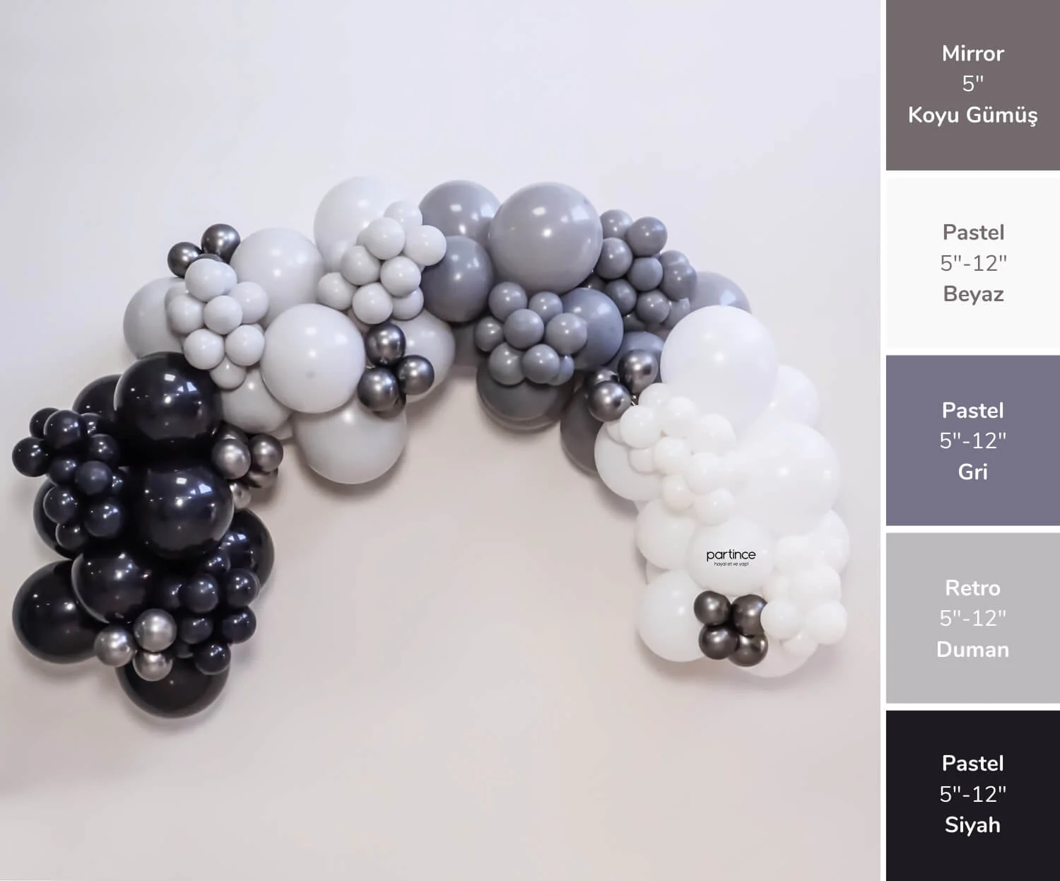 Siyah Beyaz Balon Zincir Kiti Geçiş Konsept Siyah Beyaz Balon Zincir Kiti Geçiş Konsept