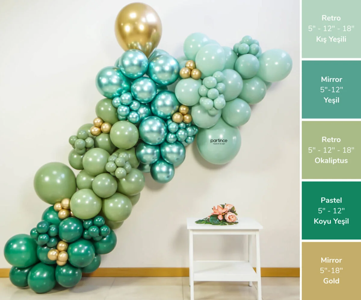 Pastel Balon Koyu Yeşil - Görsel 6
