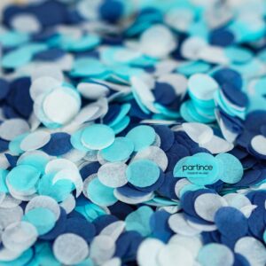 1,5 cm Kağıt Konfeti Mavi Beyaz ve Lacivert