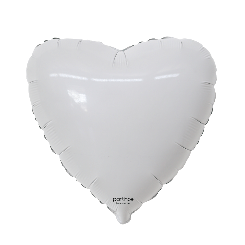 18″ – 45 cm kalp folyo beyaz