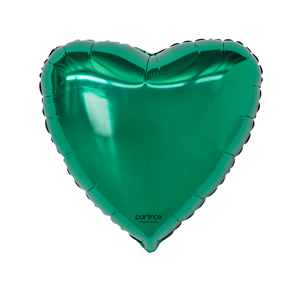18″ – 45 cm kalp folyo zümrüt yeşili