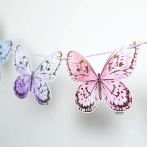 Kelebek Banner 6 Parça Doğum Günü Dekoru