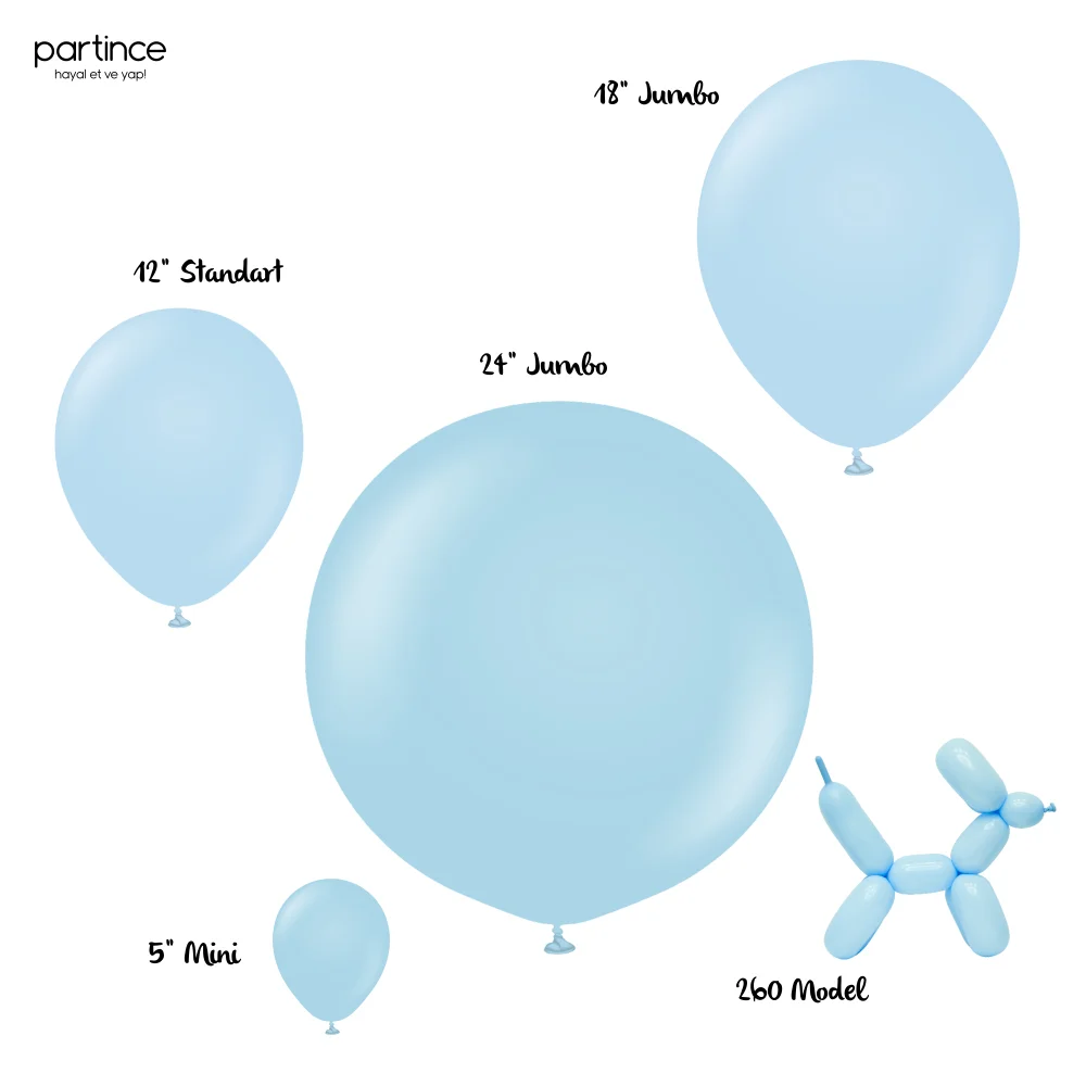 Makaron Balon Mavi - Görsel 5