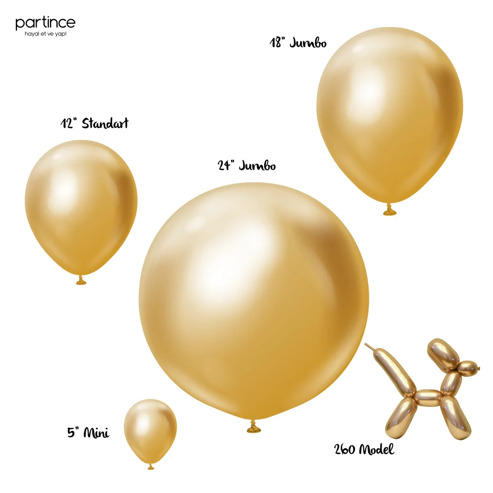 Mirror Balon Gold (Altın) - Görsel 5