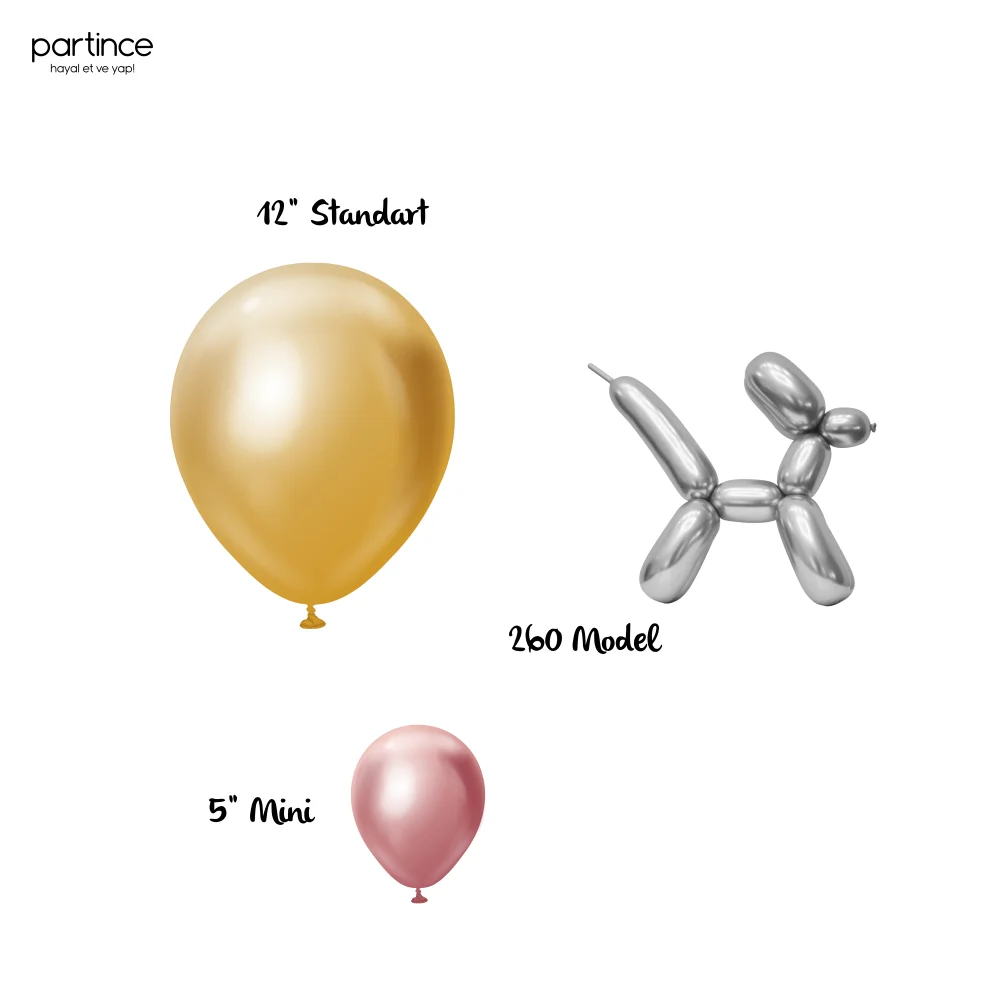 Mirror Balon Mix (Karışık) - Görsel 3