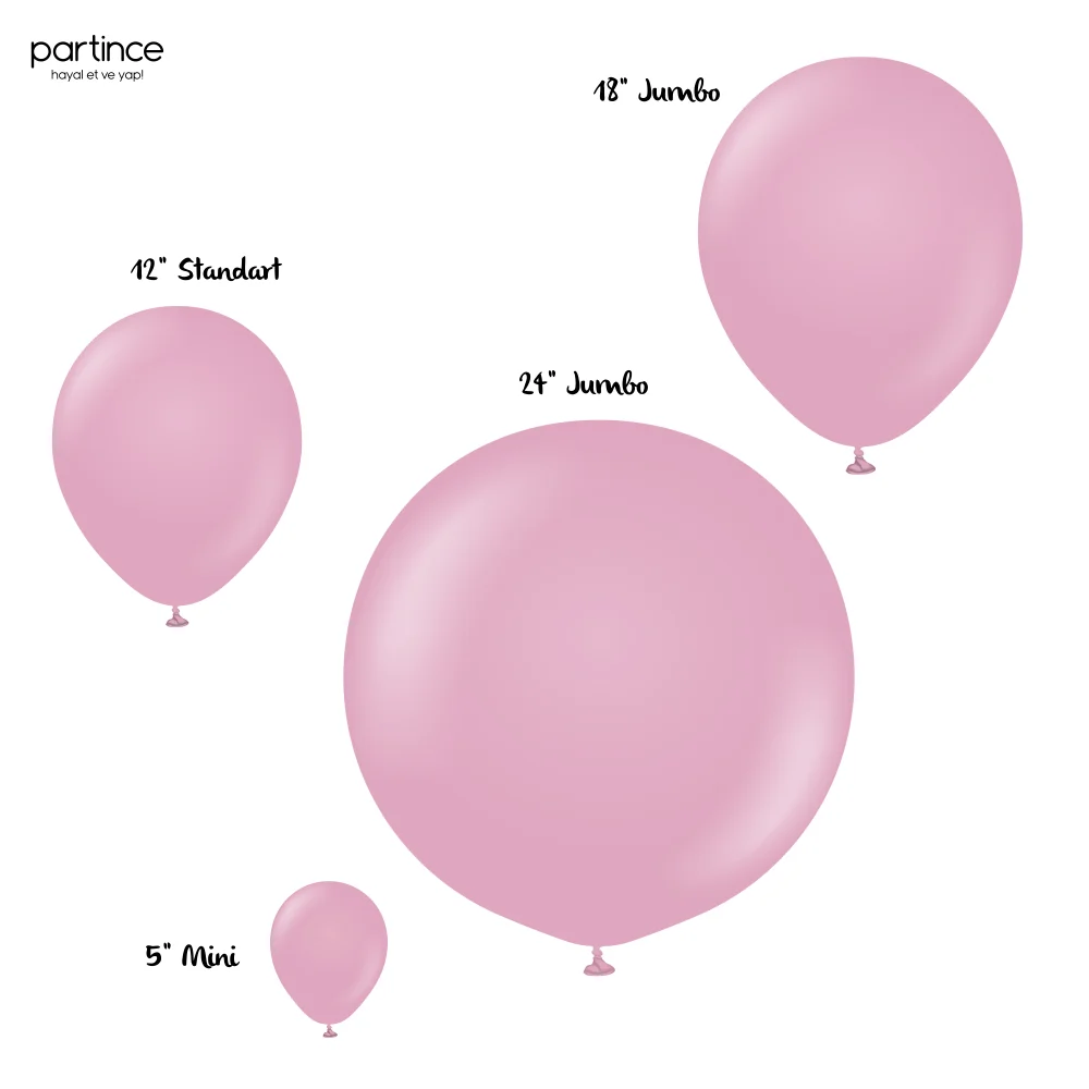 Retro Balon Dusty Rose (Toz Pembe) - Görsel 5