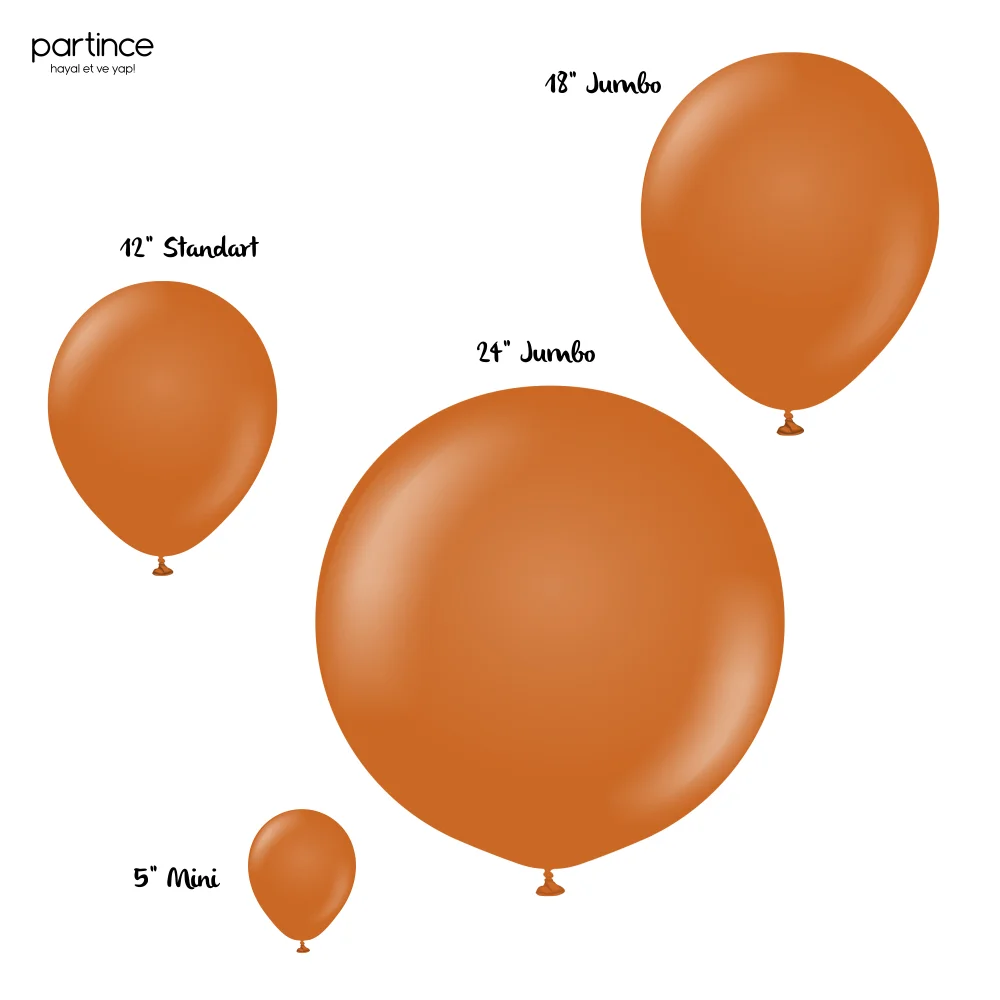 Retro Balon Rust Orange (Yanık Turuncu) - Görsel 5