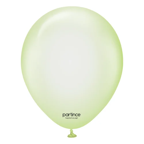 12" Süper Şeffaf Yeşil Balon