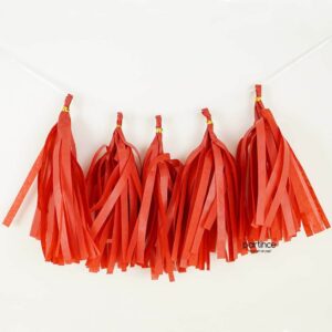 Tassel Kağıt Püskül Kırmızı (Kendin yap)