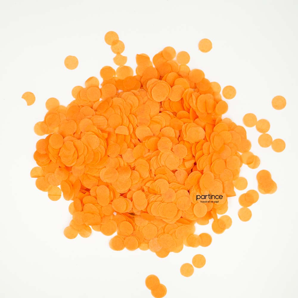 1,5 cm kağıt konfeti turuncu