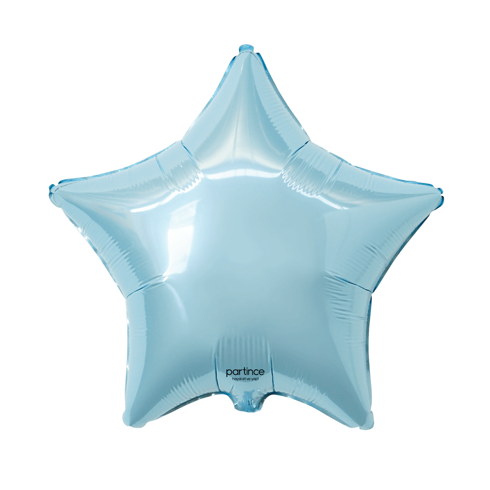 18″ – 45 cm yıldız folyo pastel mavi