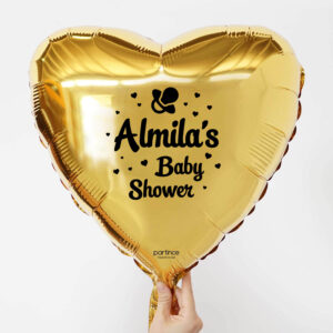 Kalp Gold Kişiye Özel İsimli Folyo Balon