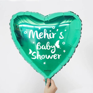 Kalp Turkuaz Kişiye Özel Balon İsimli Folyo Balon