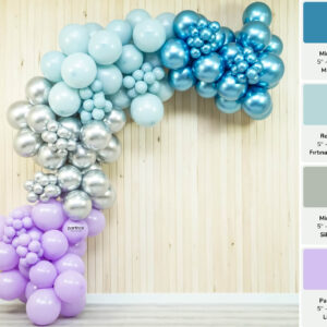 Balon Zincir Kiti Mirror Mavi Fırtına Mavisi Mirror Silver ve Pastel Lila