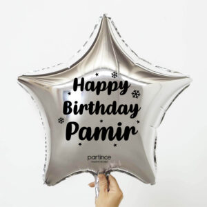Yıldız Gümüş Kişiye Özel İsimli Folyo Balon