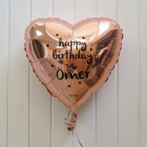 Kalp Rose Gold Kişiye Özel İsimli Folyo Balon