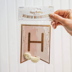 Pastel Gold Yaldız Happy Birthday Banner