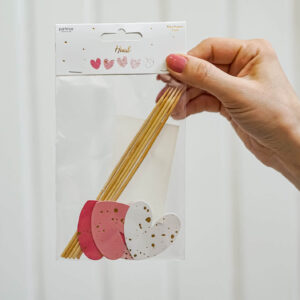 Kalp Cake Topper Gold Yaldız 5 Parça