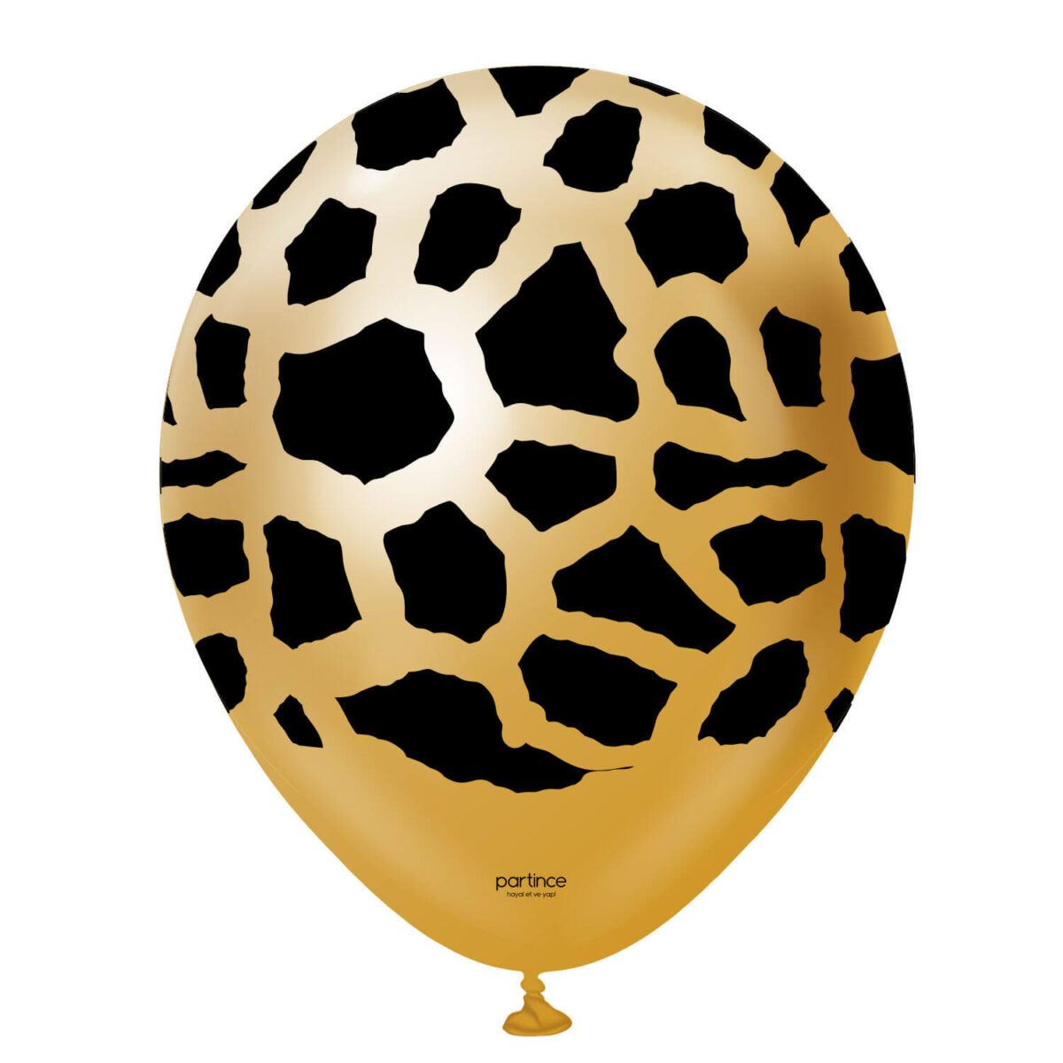 Zürafa baskılı balon mirror gold 25'li