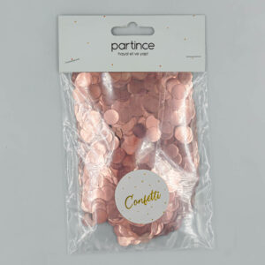 Metalik Yuvarlak Form Rose Gold Konfeti 20 gr