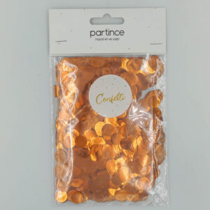 Metalik Yuvarlak Form Turuncu Konfeti 20 Gr