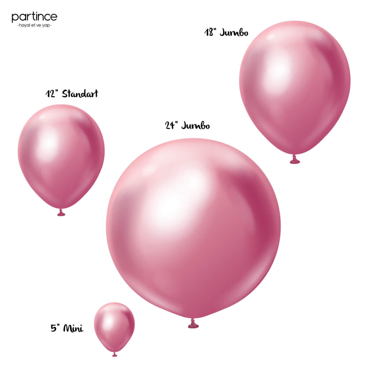Mirror balon pink (pembe)