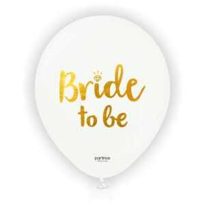Bride To Be Baskılı Balon Beyaz Üzeri Gold 10'lu