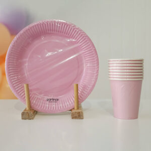 Tabak Bardak Set Pembe 8'li