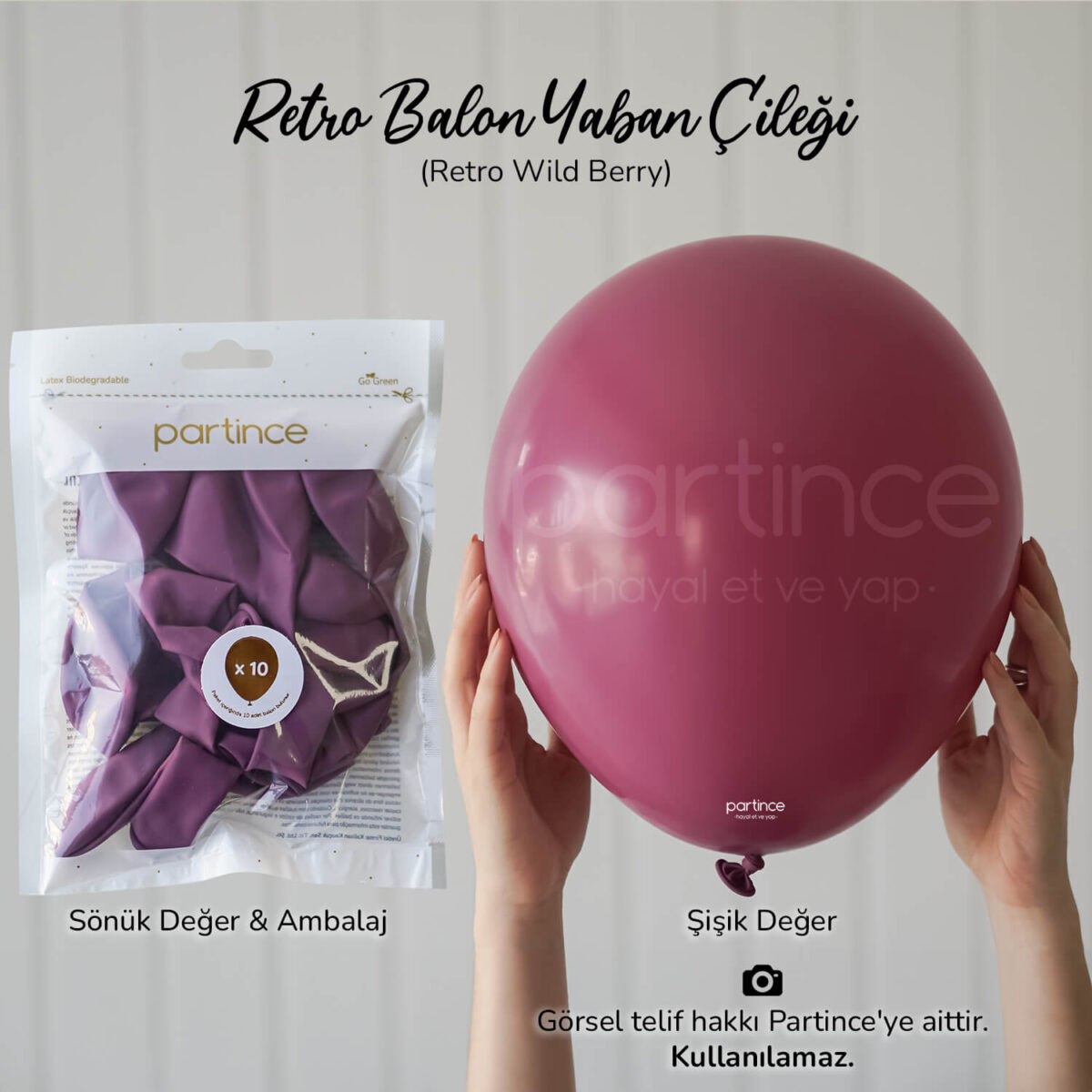 Retro balon wild berry (yaban çileği)