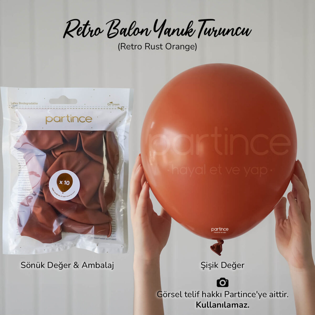 Retro balon rust orange (yanık turuncu)