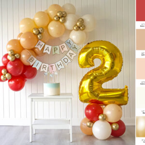 2 Yaş Gold Doğum Günü Balon Zincir Kiti