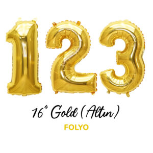 16″ Rakam Folyo Altın