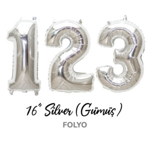 16″ Rakam Folyo Gümüş