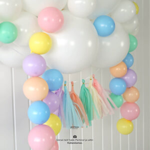 5" - 12,50 cm Mini Makaron Balonlar 25'li