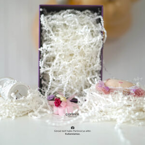 Zigzag Kırpık Kağıt Hediye Paketi Dolgu Kağıdı Beyaz 100 gr