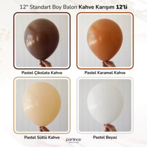 12" Standart Boy Kahve Karışım 12'li