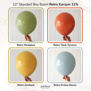 12" Standart Boy Retro Karışım 12'li