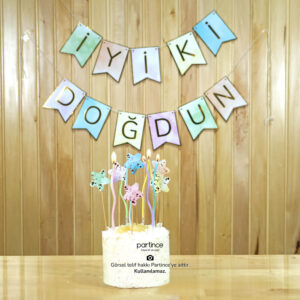 İyi ki Doğdun Banner ve Cake Topper Seti