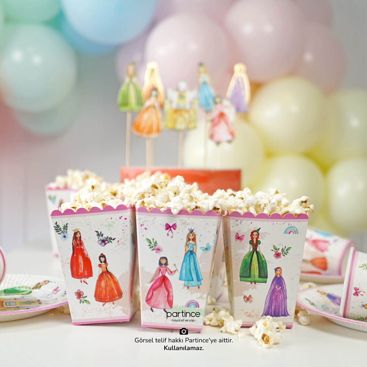 Popcorn (Mısır Kutusu) Prenses Şato Tema