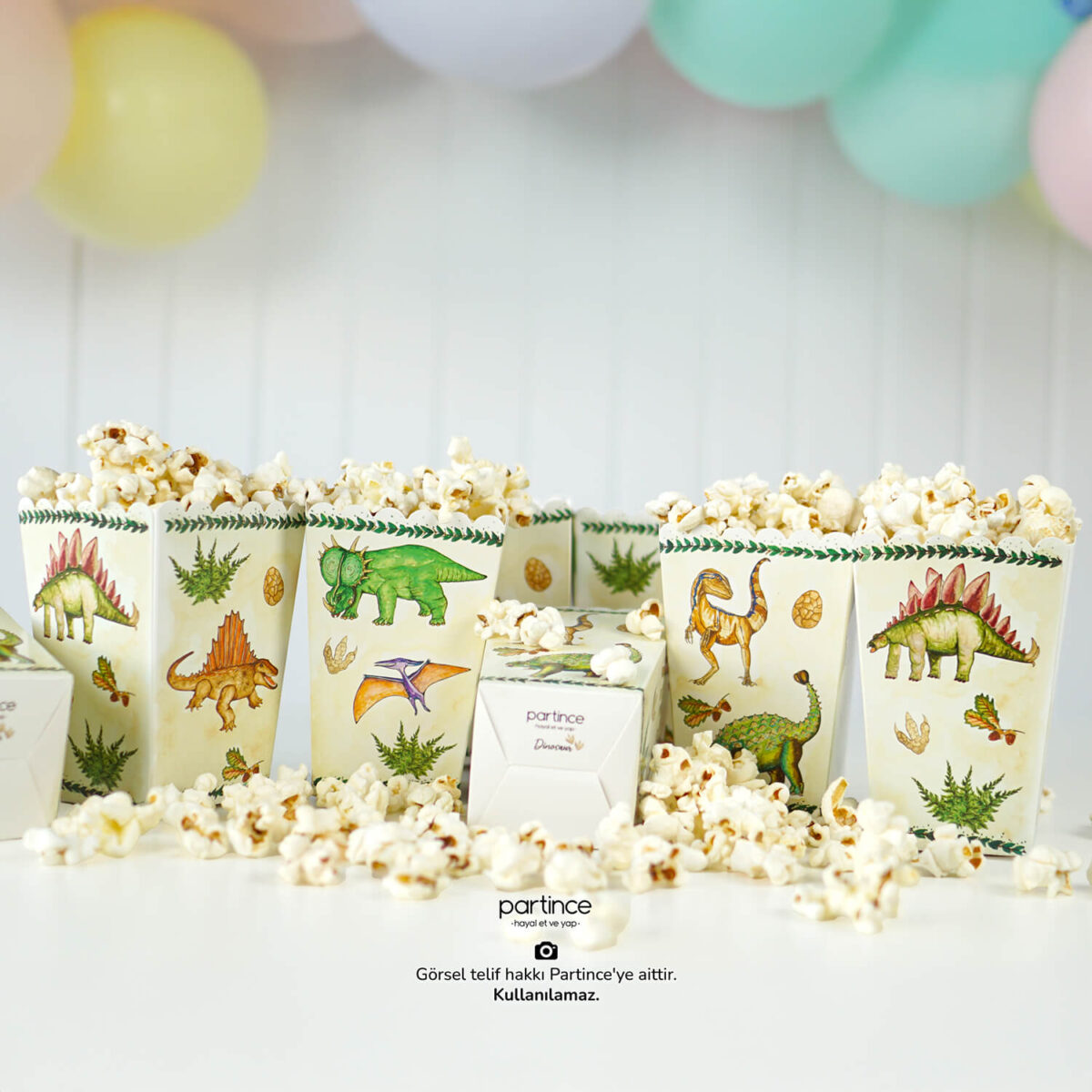 Popcorn (Mısır Kutusu) Dinozor Tema - Görsel 3