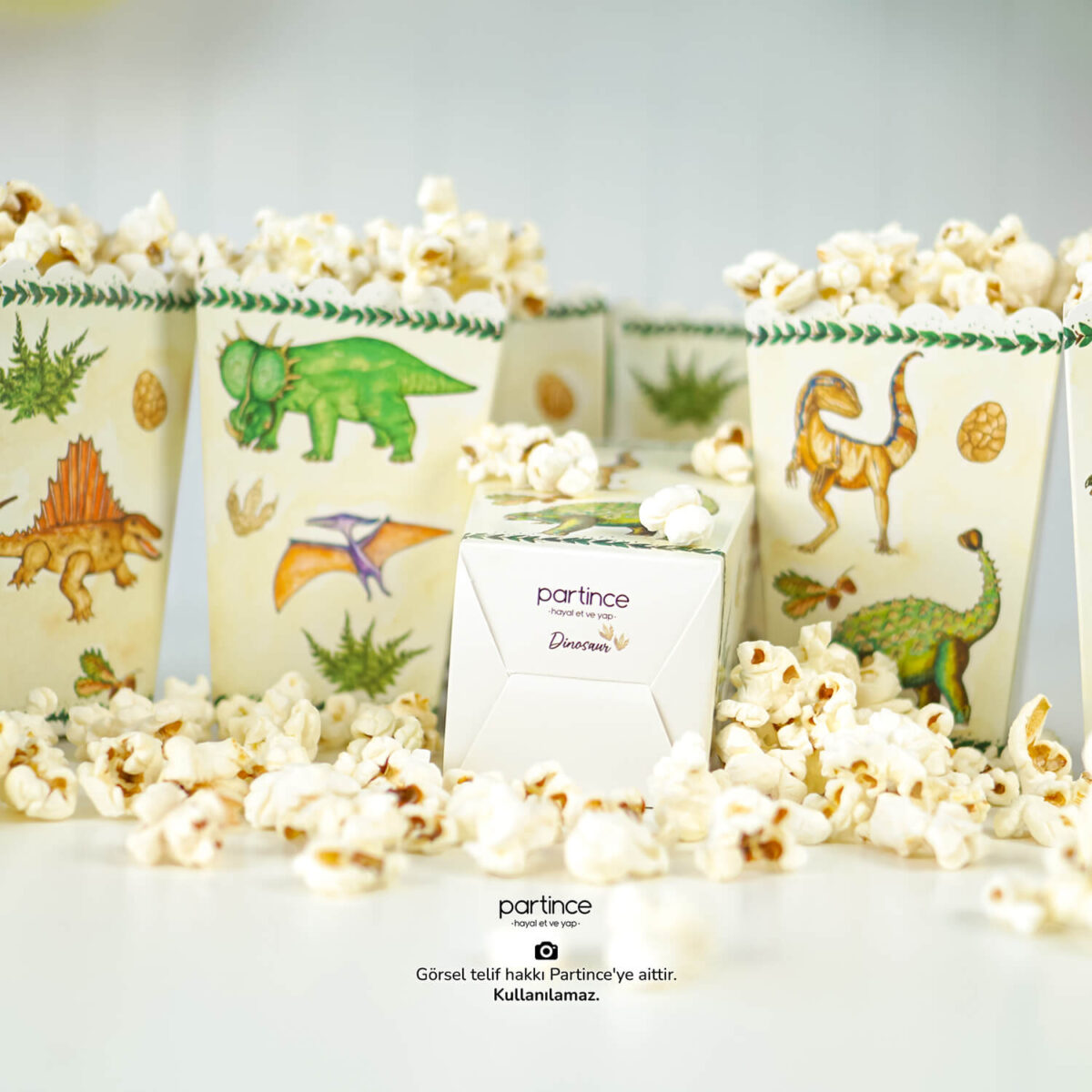 Popcorn (Mısır Kutusu) Dinozor Tema - Görsel 1
