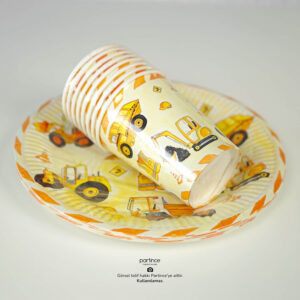 doğum günü süsleri inşaat tema tabak bardak sofra ürünleri partince