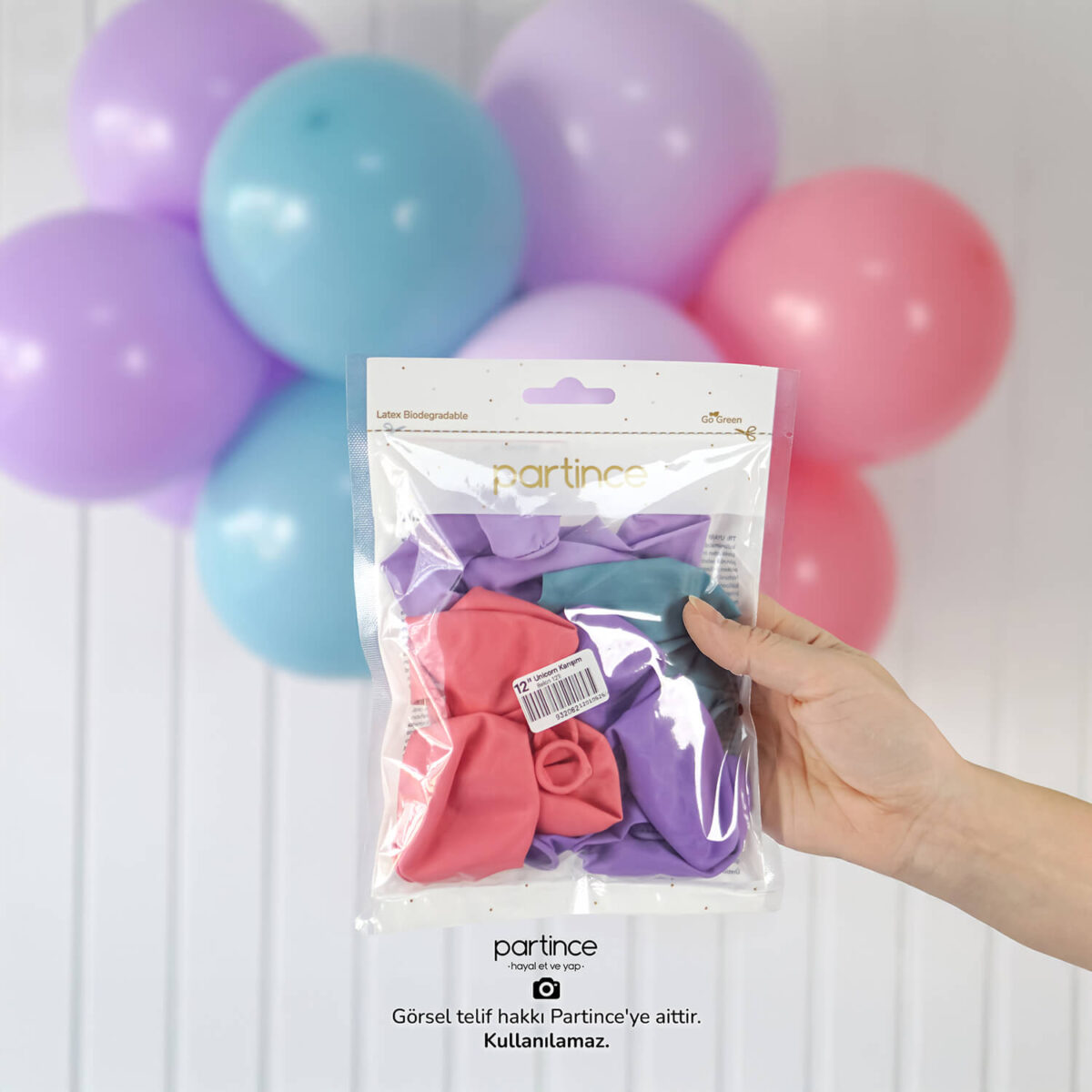 12" Standart Boy Unicorn Karışım 12'li - Görsel 3